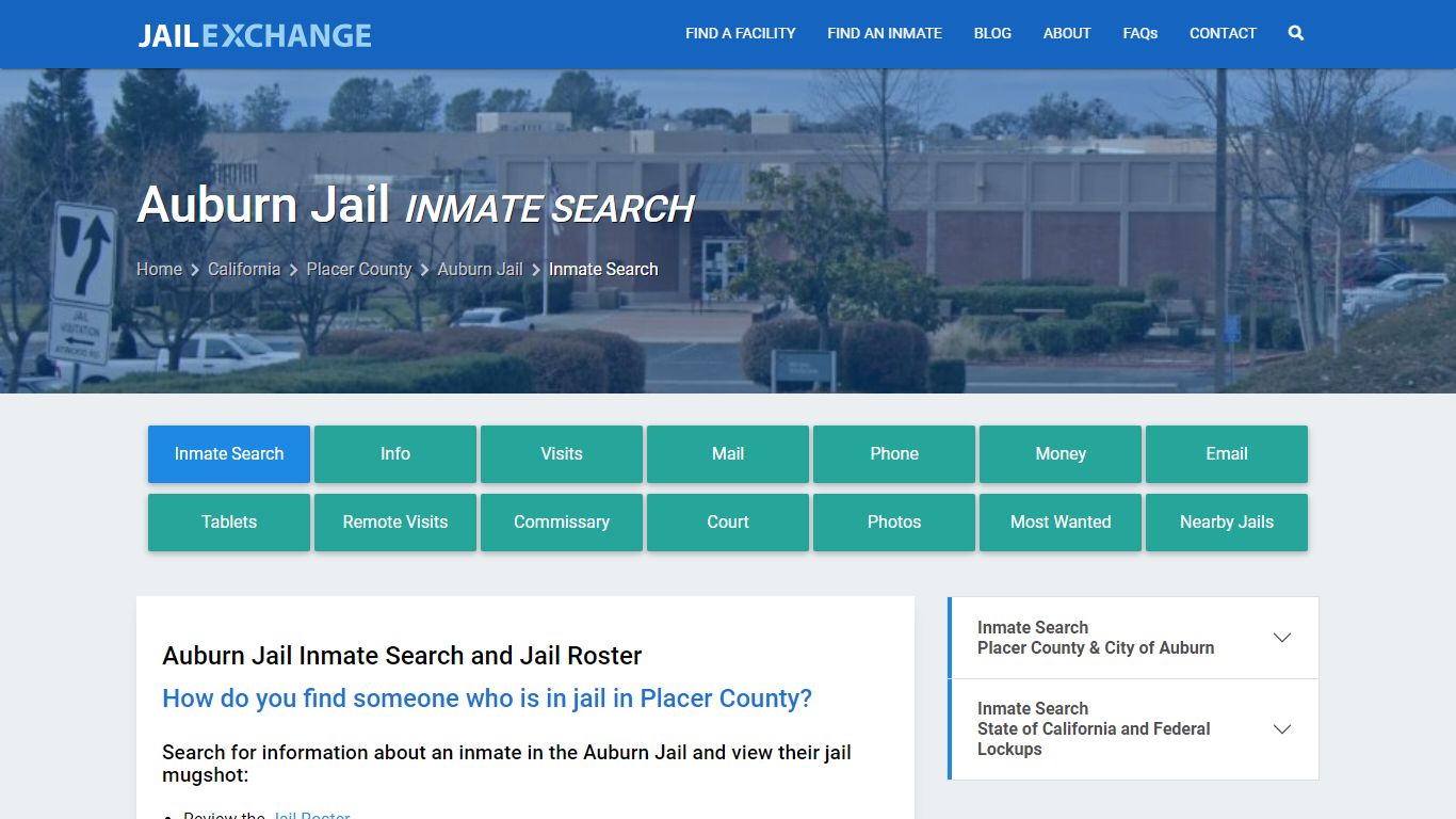 Inmate Search: Roster & Mugshots - Auburn Jail, CA - Jail Exchange