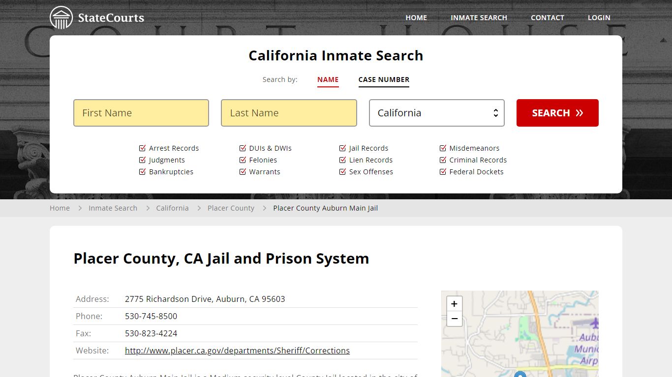 Placer County Auburn Main Jail Inmate Records Search, California ...