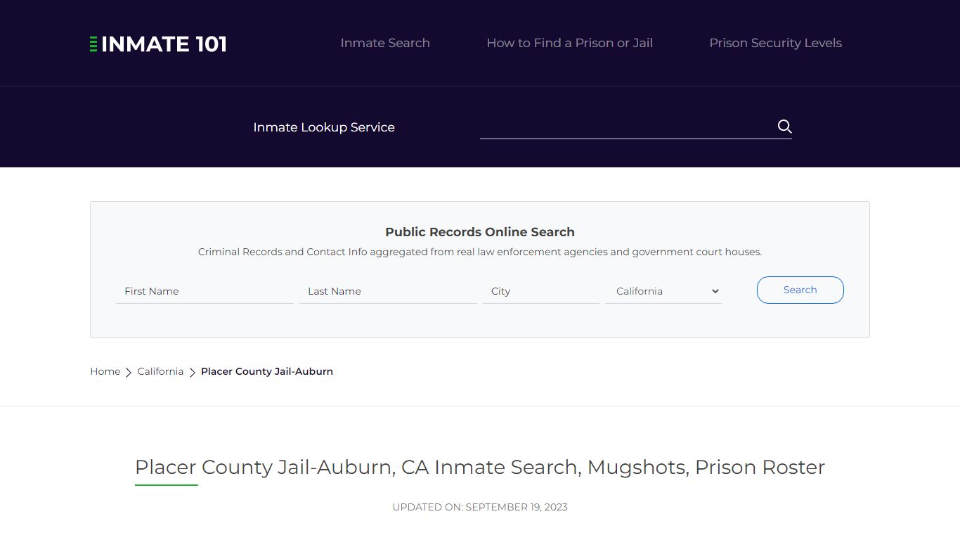 Placer County Jail-Auburn, CA Inmate Search, Mugshots, Prison Roster